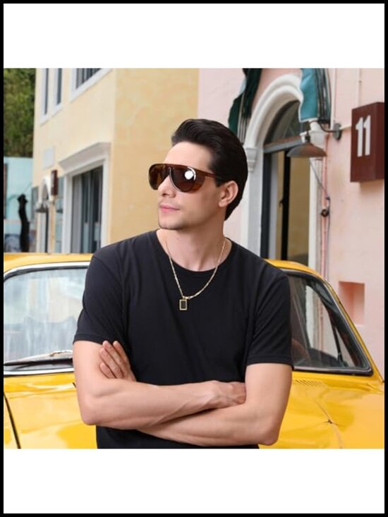 Polarized Aviator Sunglasses Oversized Round Steampunk Side Shield Goggles